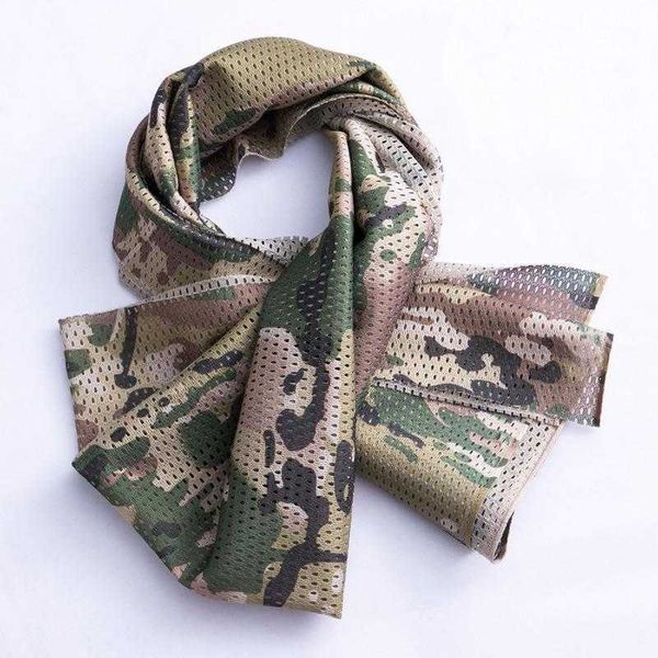 160 * 45 cm Écharpe Militaire Camouflage Tactique Écharpe Sniper Visage Écharpe Voile Camping Chasse Airsoft Randonnée Foulards Foulard Y1020