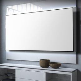 160" 16:9 HDTV Sonido Audio Nano Brillante Blanco Tejido Acústicamente Transparente Borde Libre Pantalla de Proyector de Marco Fijo para Cine en Casa 4k/8k