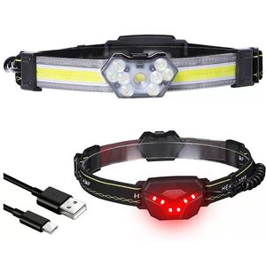 160 brede balk koplamp heldere koplamp oplaadbare LED COB Head Lamp voor het uitvoeren van camping