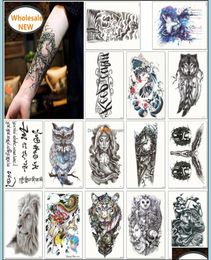 1600 Styles demi manches tatouage autocollant bras temporaire tatouages étanche accepter personnalisé mélangé aléatoirement Sent1354903
