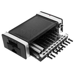 Machine à Barbecue domestique sans fumée, 1600W, 220V, antiadhésive, rôtissoire électrique pour fête, plaques de Barbecue