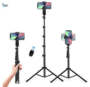 Support de trépied de téléphone portable de bâton de selfie de 160 cm avec vis Bluetooth 1/4 pour iPhone iPad tablette caméra Vlog YouTube Live Tiktok HKD230828