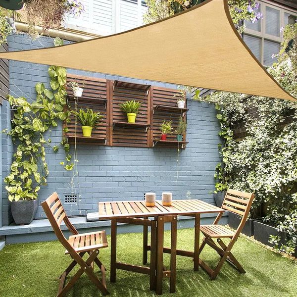 160GSM 90% Anti UV HDPE Sun Shade Net Home Garden Triángulo Rectángulo Gazebo Toldos Toldos el Piscina Sun Sails 240309