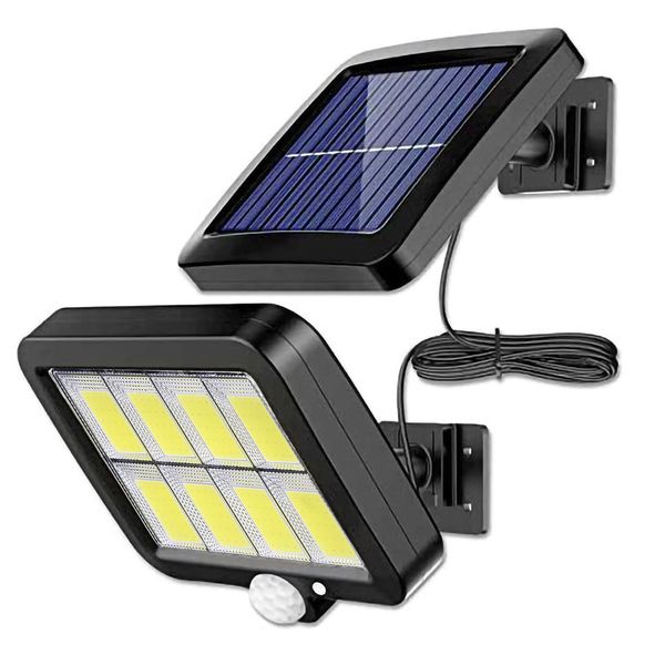 Luz de pared alimentada por energía Solar 160LED para exteriores, impermeable, PIR, Sensor de movimiento, iluminación, parque, patio, cerca, calle, jardín, decoración, lámpara