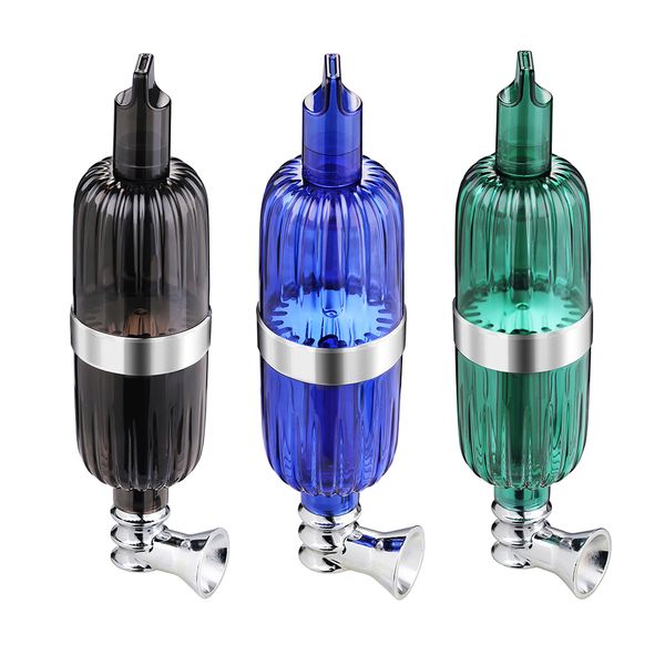 160 mm portátil Hookah Water Pipe Kit Dab Rig Tabaco Fumar pipas Glass Bong Dry Herb Vaporizer hubble-bubble