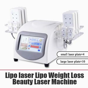 160Mw Diode Lipo Laser LLLT Graisse Brûlante Anti-Cellulite Corps Sculptant 14 Tampons Beauté Minceur Machine Spa