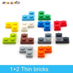 160pcs blocs de construction bricolage figures minces briques 1 + 2 points taille créative éducative compatible avec 2420 jouets en plastique pour enfants Y1130