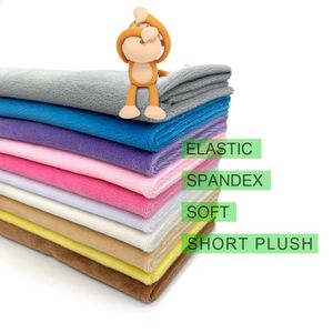 160x80cm 1mm stapel super stretch 5% spandex mochi zachte korte pluche stof speelgoed doek bank kleding pyjama's naaien materiaal 240309