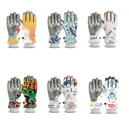 16180 Kinderen Outdoor Ski Gloves Boys Girls Winter Fleece Dikke Warm Handschoenen Waterdichte koudbestendige vijfvingerige kinderhandschoen