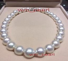 1620 pouces 1213 mm réel Collier de perle blanc rond naturel réel 14K36398911854345