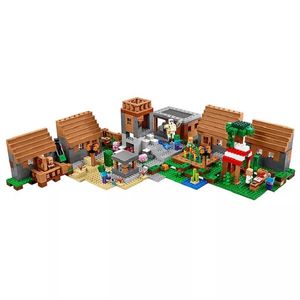 1622pcs Big Village With My World Action Figures Model Building Blocks Bricks Set Gifts Educational Toys For Children X0503