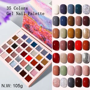 162435 Kleuren Solid Nail Gel Palet Japanse Crème Modder Schilderij Kit Voor Art Design Semi Permanente UV 2472105g 240219