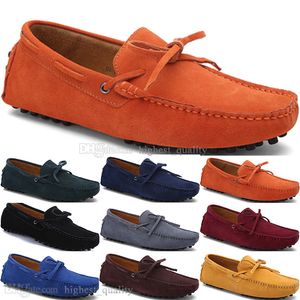 164 nieuwe mode heren casual schoenen lederen brits stijl lente paar echt erwten scrub mannen rijden luie man overschoenen buiten comfortabel ademend zwart geel