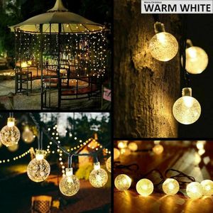 164FT 50M 500LED Guirlande Lumineuse Solaire 8 Modes Ampoule Étanche Suspendue Fée Patio Cour Lampe pour Jardin Décor À La Maison - Coloré 1.8cm