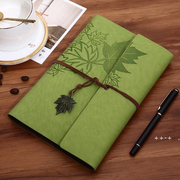 165 * 235mm Voyageurs Vintage Bloc-notes PU Cuir Blank Kraft Journal Notebook Journal Sketchbook Papeterie Fournitures de bureau scolaire RRE11417