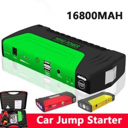16800mAh Auto Jump Starter 600A Startapparaat Draagbare Power Bank Emergency Auto Batterijlader Booster met LED-zaklamp