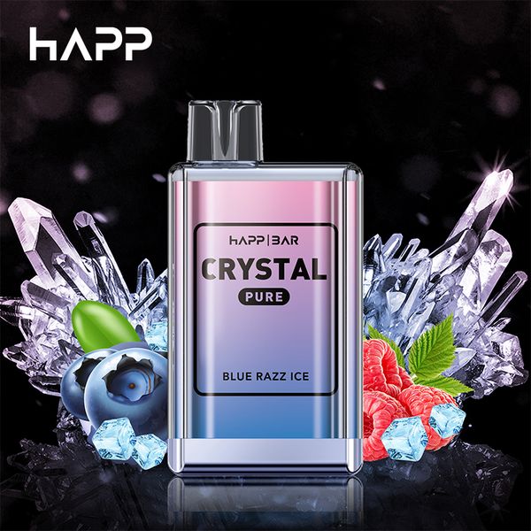 1688 HAPP Bar Crystal Puffs 6000 8000 Vape jetable Stylo Vapeurs 6k / 8k / 10k Puff E Cigarette Vaporisateur Vapes rechargeables Batterie 2% / 5% E-jus