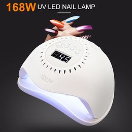 Nail 168W de alta potencia LED UV manicura secador de la lámpara de curado todos los geles de uñas de arte Herramientas