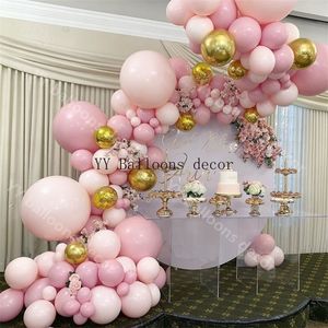 169pcs ballon guirlande arc kit bricolage bébé rose pêche 4d ballons d'or pour anniversaire bébé douche mariages fête décoration T200524