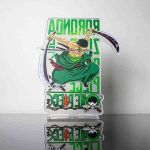 16 cm Anime Figure Luffy acrylique support modèle jouets Chopper Nami Zoro Sanji figurines d'action plaque de bureau décor ornements Fans cadeau AA220318