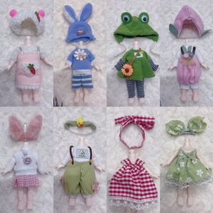 16cm BJD Doll Vêtements High Fend Haby Up Can Fashion Jirt Suit Gifts for Children DIY Girls Toys 240516