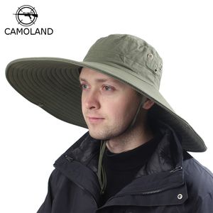 16cm lange brede rand zon ademen safari mannen vrouwen boonie zomer uv bescherming cap wandelen vis emmer hoed strand y200619