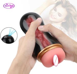 16cm Massager Vibrator Kunstkut Vaginaal voor Mannen 18 y Speelgoed Eikel Zuigen Seksartikelen Volwassen Vagina Echte Kut Erotische Producten 48IN8396226