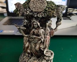 16cm statue de résine Grèce religion celtique triple déesse sculpture figurine Hope Harvest Home Desktop Decoration 2206148969525