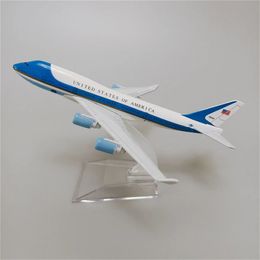 16 cm États-Unis d'Amérique USA Air Force One B747 Boeing 747 Airlines Modèle d'avion Modèle d'avion en alliage métallique moulé sous pression Avion 240118