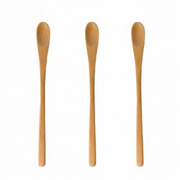 Scoops de thé en bois de 16 cm Café à la cuillère en bambou avec des cuillères de bâton de mélange de miel à longue poignée Q943 0507