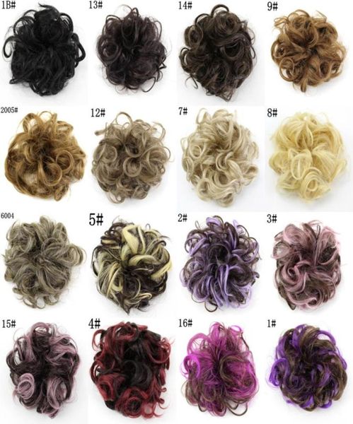 16 couleurs nouveauté Style bigoudi bouffée bourgeon élastique bandeaux cheveux cravates femmes cheveux accessoires 5pcslot9870623