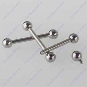 16G 14G G23 Intern Schroefdraad Piercing Tong Ringen Barbell Fake Plug Oorbellen Kraakbeen Tepel Sieraden 240226