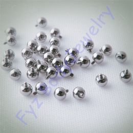 16G fileté fraisé 2mm 25mm m 4mm G23 boule hauts Barbell lèvre Piercing nez sourcil anneau remplacement bijoux 240311