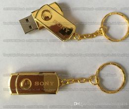 16GB/32GB/64GB/128GB/256GB SONY USB flash drive/roestvrij staal rotatie Werkelijke capaciteit pendrive/Hoge kwaliteit USB 2.0 memory stick