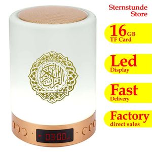 16GB Koran luidsprekerlamp Azan klokavondlicht Adhan Islam Koran lampluidspreker Wireless Bluetooth MP3 -speler Radio Muslim GIF 240418