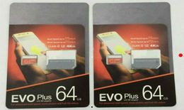 16GB32GB64GB128GB256GB Hoge kwaliteit EVO plus UHSI Trans Flash TF -kaart Klasse 10 U3 geheugenkaart met adapter snellere snelheden9266187