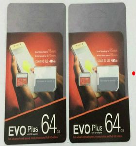 16 Go32GB64GB128GB256 Go de haute qualité EVO plus UHSI Trans Flash TF Carte Classe 10 U3 Carte mémoire avec adaptateur Speeds Faster8904458