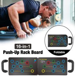 16in1 Push Up Board Rack Board avec poignée Fitness Pushup Body Bodal Building Stands pour les outils d'exercice du corps de gym 9637490