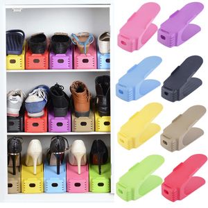 Verstelbare schoenenrekken Home Gebruik Woonkamer Schoenendoos Schoenen Organizer Stand Shelf Groothandel