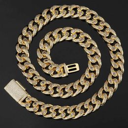 16mm 16-24 pollici oro argento placcato Bling CZ collana a catena cubana collegamenti hip hop rapper gioielli di strada per uomo donna