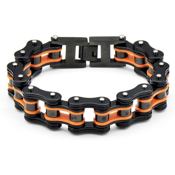 16mm lourd hommes moto vélo chaîne bracelet multicolore hiphop punk en acier inoxydable hommes femmes motard vélo lien bracelets Bangl235n