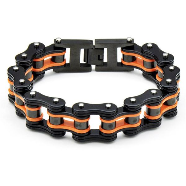 Pulsera de cadena de bicicleta de motocicleta pesada de 16 mm para hombres de 16 mm Hiphop Punk de acero inoxidable Hombres Mujeres Bicicletas Biceletas Bangl209s