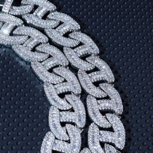 16 mm link ketting hiphop 2024 Design aangepaste armband sieraden vvs moissanite cubaanse ketting voor rapsterleven