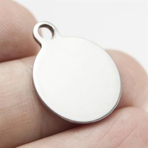 16mm Rvs Stempelen Cirkel Tag Charme Voor Sieraden Metalen Stempelen Blanks Ronde Dog Tags Gepersonaliseerde Hele 200pcs341G