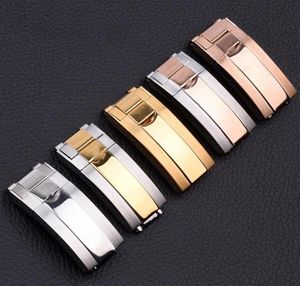 16 mm x 9 mm Nieuwe hoogwaardige roestvrijstalen horlogebanden Strap Buckle Implementation Clasp voor ROL -bands342O1489150