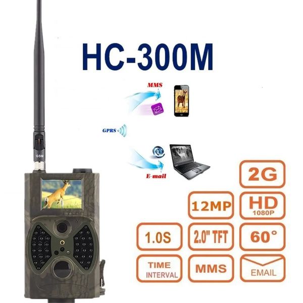 Caméra de chasse 16MP 1080p 2G MMS P SMS CAME CAME SAVILLE SELLES SELLES WIRESS HC300M Vision nocturne Surveillance Wild Cams 231222