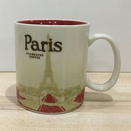 Tasse Starbucks City en céramique, capacité de 16oz, tasse à café classique, Paris City210Y