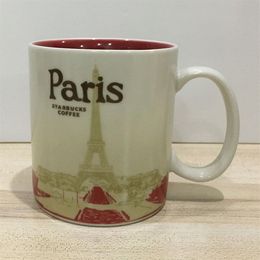 16oz capaciteit keramische Starbucks City mok klassieke koffiemok Cup Parijs City2097