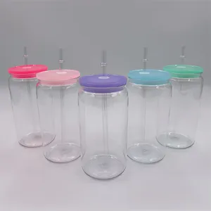 16 oz en plastique Caps Capes Unbreakablea acrylique tulerte réutilisable bpa gobeurs gobeurs gratuits en pot à jus froid