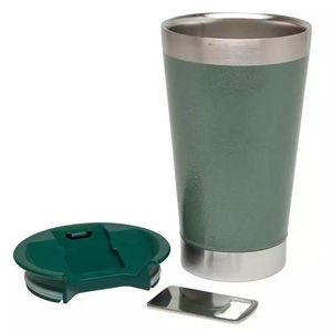 Tumbler en acier inoxydable 304 de 16 oz avec bière ouverte Thermos sous vide Tasse à café de voyage isolée Tasse thermique à bière Garrafa Termica 211109